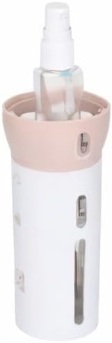 Travigo 4-in-1 Travel Dispenser Bottle, TSA Approved, Leak Proof, Four Reusable 1.4 oz. (40 mL) Toiletry Containers for Shampoo, Conditioner, Soap, Lotion, Skincare (Pink)