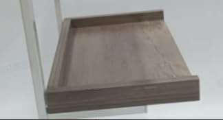 Office Desk Shelf Organizer, Wood Desktop Bookshelf Supplies Storage Rack, Shelf for Top of Desk and Dresser (Grey-2 Tier)