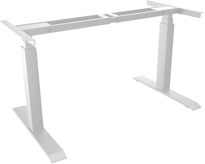 Desky Dual Mini Electric Standing Desk Frame ??Compact Height Adjustable Sit Stand Base with Dual Motors, Steel Frame, Memory Settings for Home Office & Small Spaces (Matte Black)