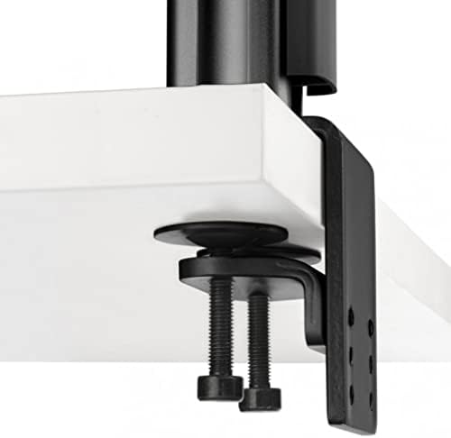 Atdec AWMS-2-LTH75-H-B Dual Stack Heavy Monitor Desk Mount - Flat and Curved up to 49in - VESA 75x75, 100x100 - Tool-Free Adjustable Monitor Height, tilt, pan - Quick Display Release, Black