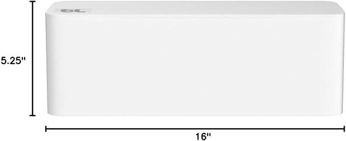 Bluelounge CableBox cable organizer hides messy, loose, tangled cables White color (CB01WH)