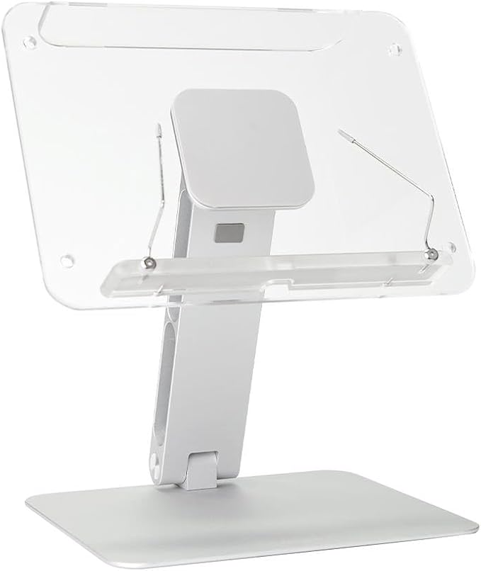 MITER 2-in-1 Magnetic Book & Tablet Stand – Detachable Acrylic Holder for Paper Books, Magnetic Mount for iPhone, iPad, Galaxy, Kindle, Boox, e-Reader Adjustable Innovative-Stand (Mini)