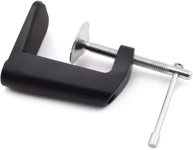 Heavy-duty Metal Table Mount Clamp C Shape Clip Bracket for Microphone Suspension Boom Scissor Arm Stand Holder with Adjustable Positioning Screw, Fits up to 2.16"/5.5cm Desktop Thickness