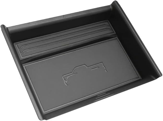 TripleAliners for 2022 2023 2024 2025 2026 Tundra Center Console Leather Insert Storage Organizer Accessories with Trim Compatible with Toyota Tundra 2022-2026 SR SR5 Limited TRD PRO (Leather Black)