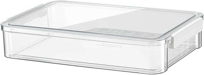 Stackable Document Case Small Plastic File Organizer Box with Lid for Office Desktop Paper Storage and Document Filing