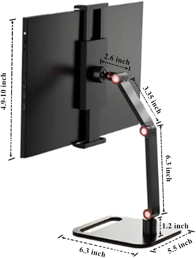 Portable Monitor Holder for 6-17.3 Inch Screen Desktop Expandable Monitor Stand 12.9 inch Tablet Stand