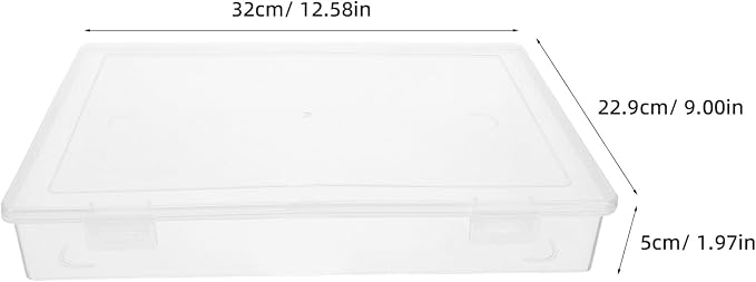4pcs A4 Paper Storage Boxes: Clear Document Plastic Case for File Projects, Stackable Paper Organizer Box with Lid and Snap for Document File Magazine