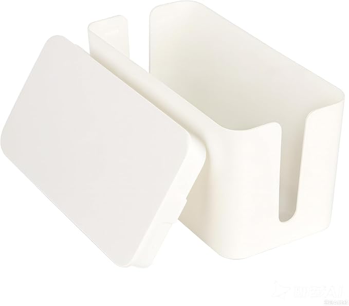 Mini Cable Management Cord Cover Wire Hider Box Concealer Organizer Protector System for Home Theater Entertainment Center Office School (Mini, White)