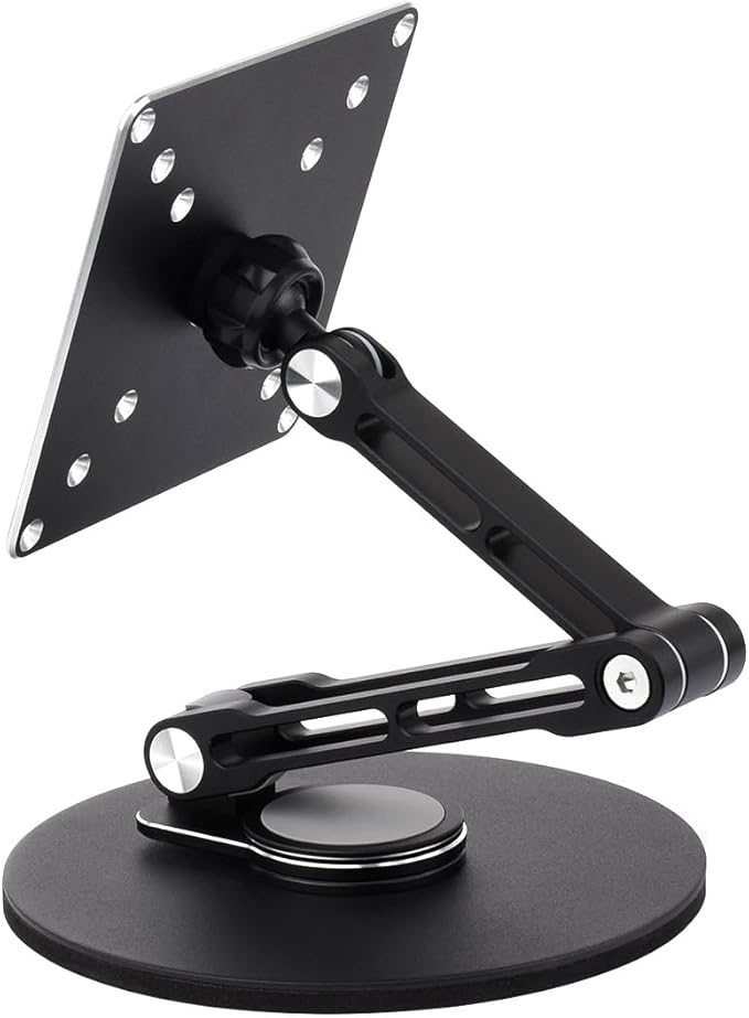 KLAYERS VESA Portable Monitor Stand, Adjustable Multi-Axis Stand for 19" & Smaller Displays, Weighted Base, Ergonomic & Foldable Design