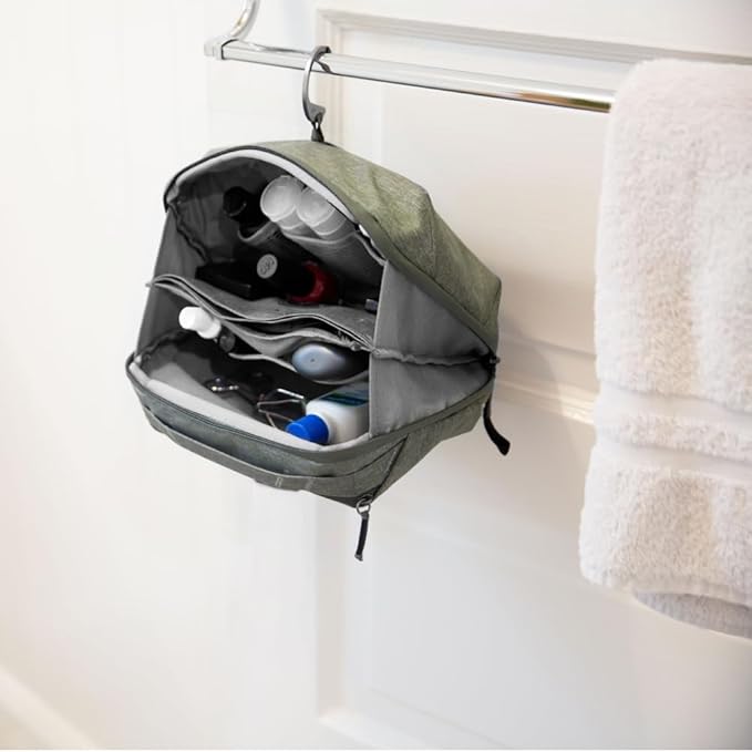 Peak Design Wash Pouch, Coyote, Ocean Edition, Travel Toiletry Bag, Upright or Hanging Dopp Kit with Pockets, Magnetic Toothbrush Pocket, Wide UltraZip Opening, Toiletry Bag for Men and Women