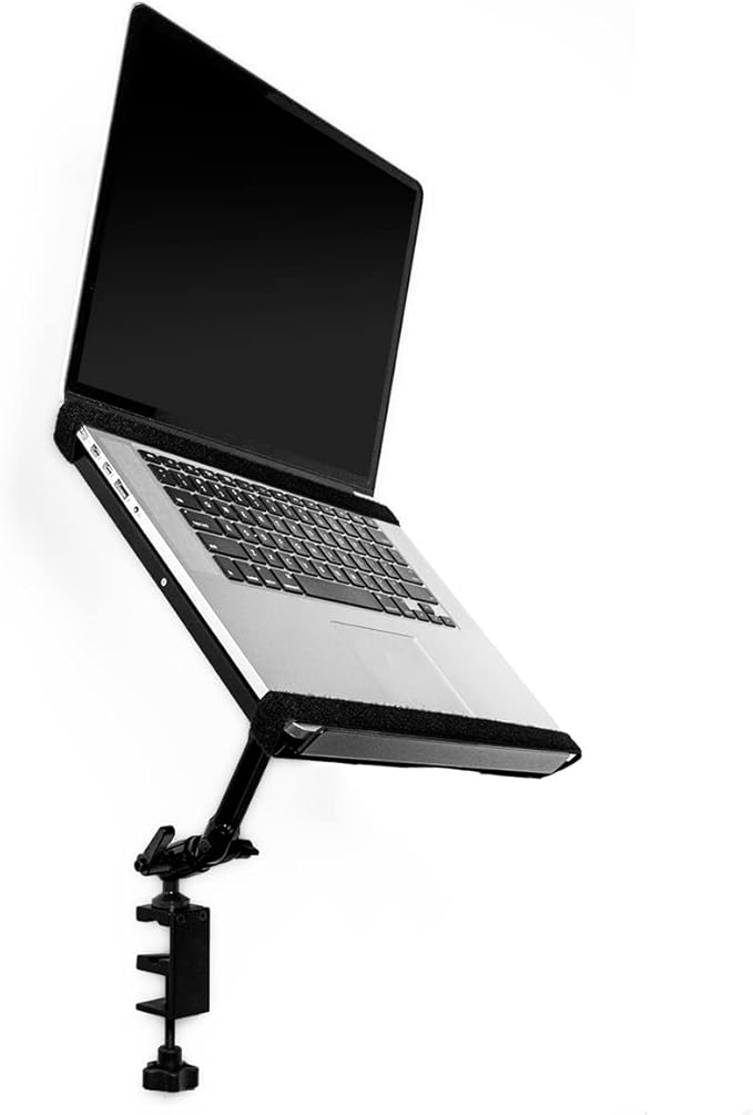 Arkscan MDL18 Universal Laptop Mount Stand w/ 360 Degree Rotation & Swivel Arm for Desk Table Pole Microphone Stand w/Premium Aluminum Finish