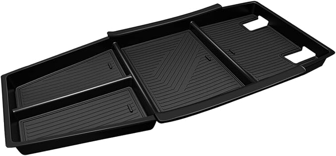 BestEvMod for 2026 2025+ Ioniq 5 Lower Center Console Organizer Tray Storage Box Interior Accessories with Rubber Black Trim Compatible with Hyundai Ioniq 5 2026 2025