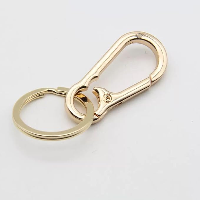 Metal Keychain Key Ring with Clip – Sleek Organizer for Car & Home – Purse Hook for Women & Men