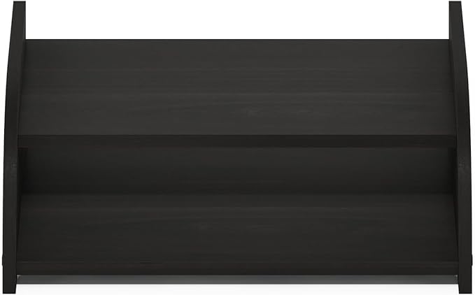 Furinno Classic Desk Organizers and Accessories, 2-Tier Monitor Riser, Office Organization, Desk Top Book Shelf, for Office Supplies, Office Desk Accessories, Dark Espresso