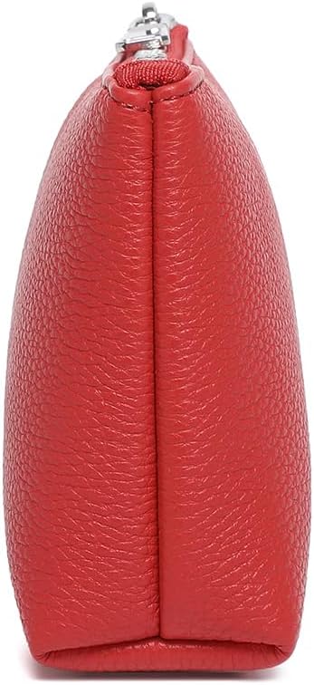 PU Leather Makeup Simple and Convenient Handbag Small Exquisite Storage Bag (PU/Pomegranate Red)