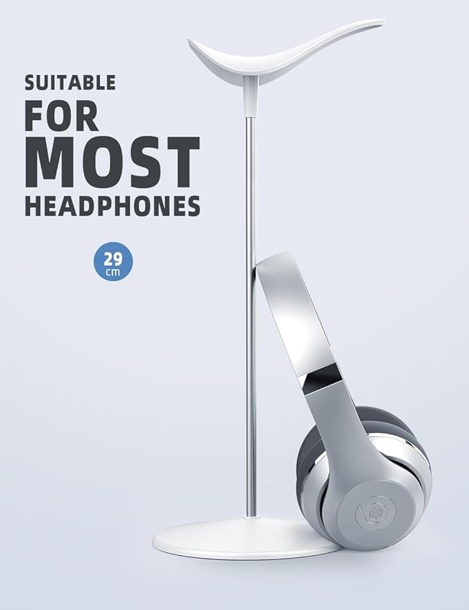 Lamicall Headphone Stand, Desktop Headset Holder - Desk Earphone Stand, for All Headsets Such as Airpods Max, HyperX Gaming Headphones, Beats/Sennheiser Music Headphones