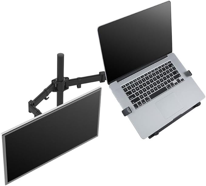 Monoprice Laptop Holder Attachment for Desk Mounts - Ideal for Work, Home, Office Laptops, Black - Workstream Collection