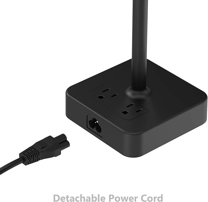 KAFRI Dual Headphone Stand with USB Charger Desk Gaming Double Headset Holder Hanger Rack with 2 USB Charging Port and 2 Outlet - Suitable for Gamer Desktop Table Game Earphone Accessories Gift