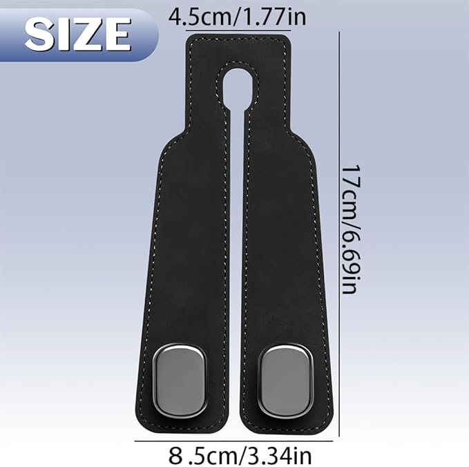 Car Seat Back Double Hook - Suede Hook,Support Car Headrest Hooks for Purses and Bags Coat,Universal Hidden Multifunctional Headrest Hooks for Car,for Purses and Bags 2pcs