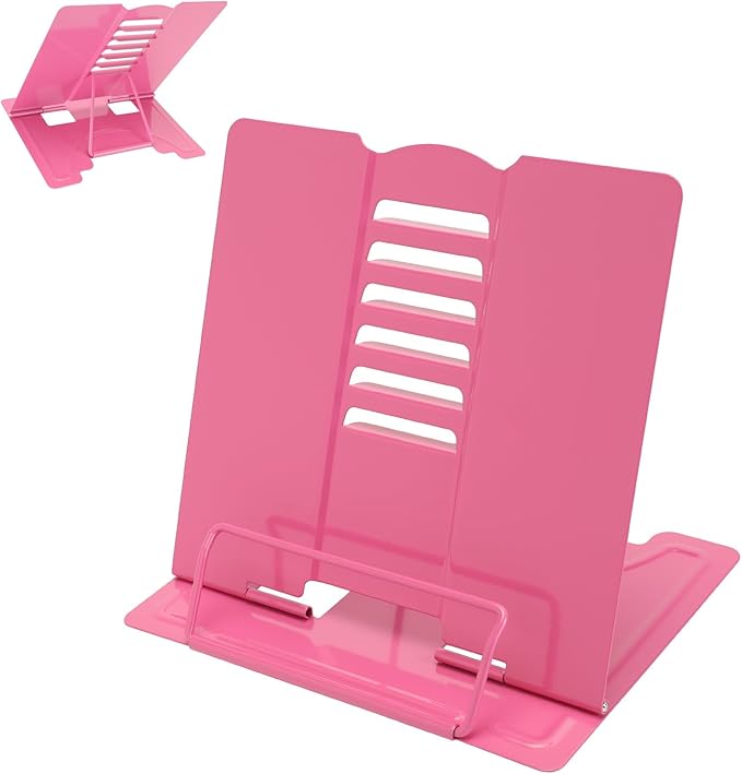 Metal Book Stand Adjustable Book Holder for Reading