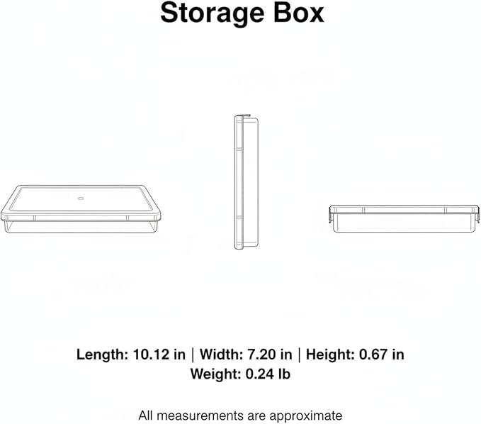 Storage Box, Transparent Stackable PP Plastic Container with Lid for Desktop Organization of Stationery and Documents (1 PC)
