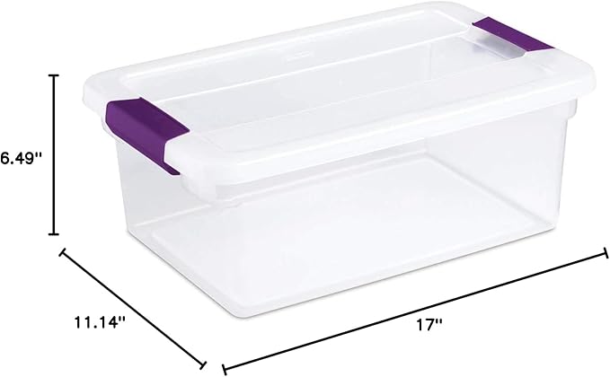 STERILITE 17531712 15-Quart ClearView Latch Box Storage Tote Containers (Pack of 1)