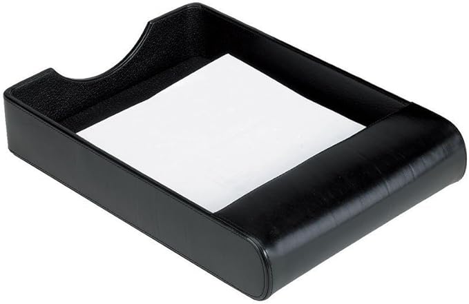 Bellino Leather Desktop Paper Tray, Black (7055.BLK)