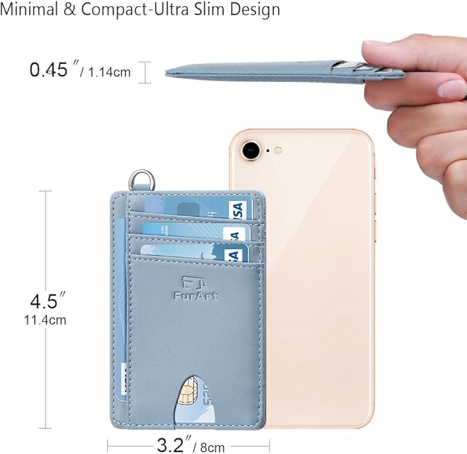 FurArt Slim Minimalist Wallet, Front Pocket Wallets, RFID Blocking, Credit Card Holder for Men