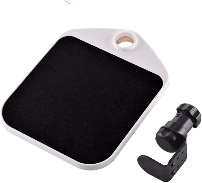 FUZADEL Mouse Platform Clamp On Under Desk Adjustable Mouse Tray Mount Swivel Desktop Shelf Wrist Rest Rotating 360 Degree