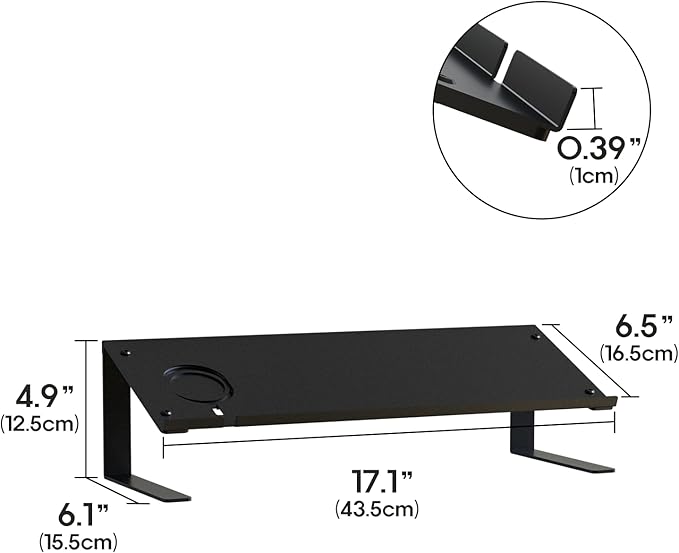 J JAKCUBE Design Tablet Drawing Stand, Desk Organizer Smartphone Book Stand, Black Metal Phone Charging Docking Station Reading Display Holder Organizer, Document Copy Notebook Holder -MK294E