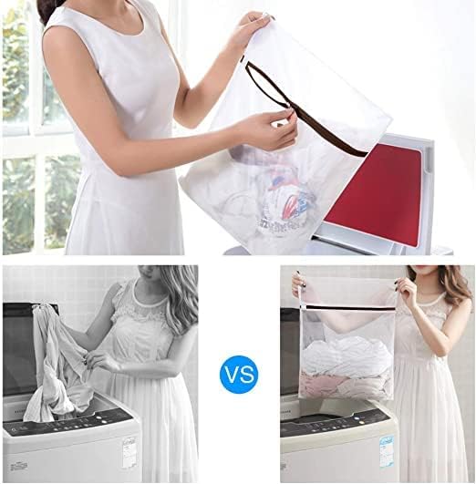 GOGOODA Mesh Laundry Bags for Delicates Durable Protective Wash Bags Travel Storage Bags for Intimates Lingerie,5PCS(2M,2L,1 Bra Bags)
