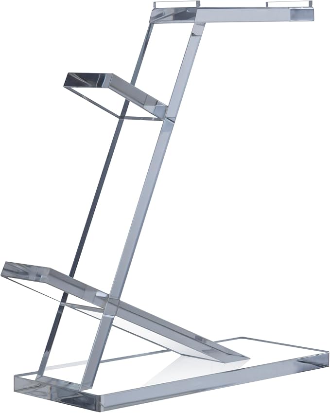 MyGift Premium 10mm Thick Clear Acrylic Gaming Headphone Headset Stand with 2 Controller Holder, Tabletop Universal Storage Rack for Game Accessories