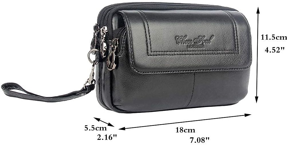 Hebetag Leather Clutch Purse Wallet for Men Organizer Holder Wrist Bag | Organizer, Holder