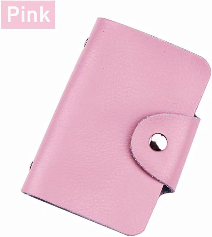 K Y KANGYUN Credit Card Holder for Women 2 Pack, Transparent Plastic Small Credit Card Holder Protector Sleeve Unisex (Pink&Blue)
