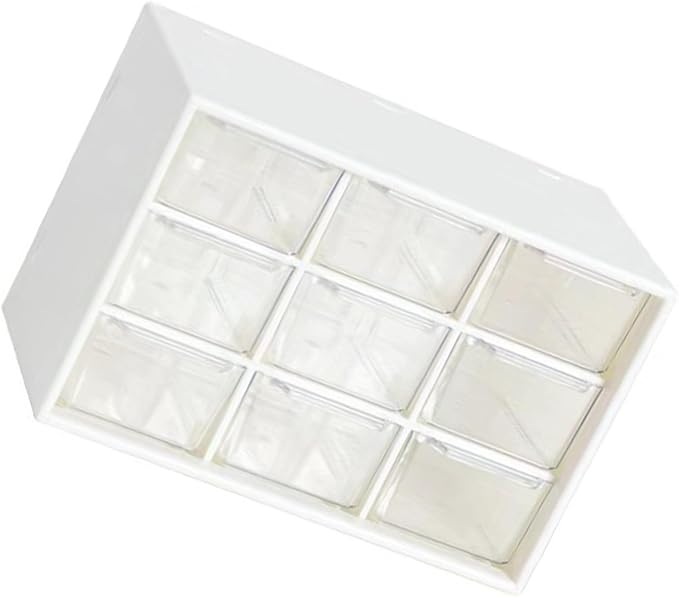 Clear Storage Drawers 9 Lattice Mini Cabinets Drawer Dustproof Multifunctional Organizer Desk School Box Easy To Clean For Jewelry Makeup Office School Home