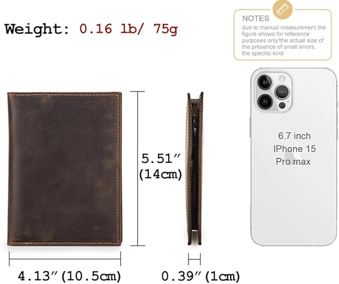 CONTACTS Customized Passport Holder Leather RFID Blocking Passport Wallet Compatible with Airtag Personalized Gift Engrave Name