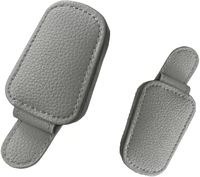AALFA Sunglasses Holders Universal Fit Leather Clips for Easy Access Magnetic Flap Elastic Cloth Premium Auto Accessories