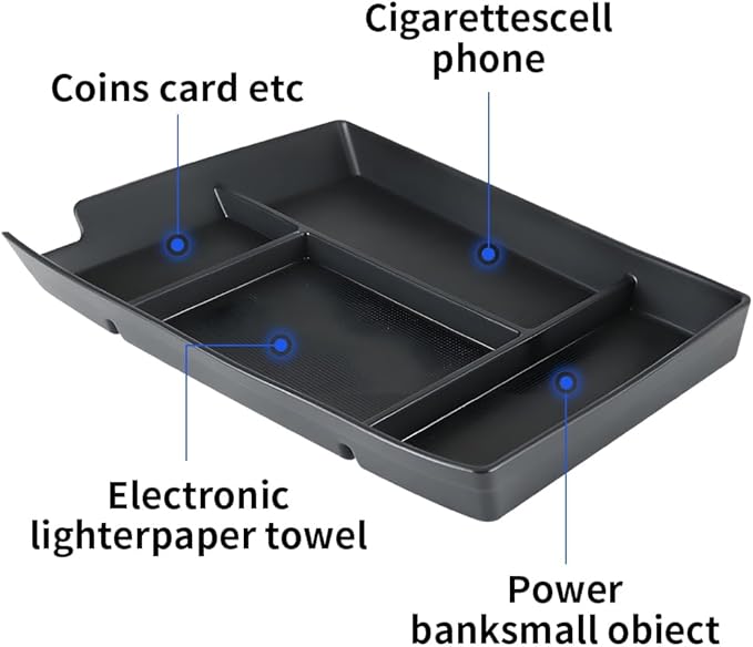 Car Center Console Organizer Tray for Toyota BZ4X 2023 2024 2025 Subaru Solterra Auto Interior Accessories Front Seat Middle Insert Storage Box Bag Vehicle Accessory(not for 2026 BZ)