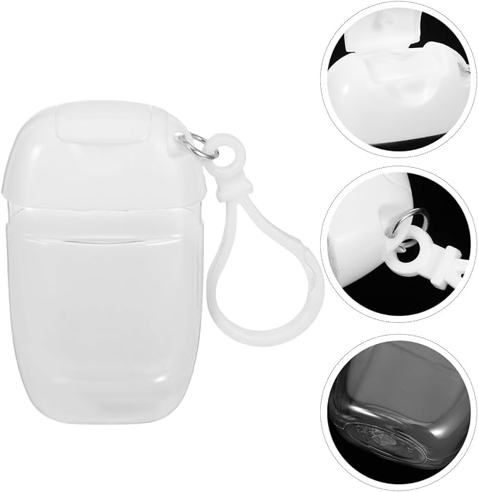NOLITOY 9 Pcs Leakproof Travel Bottles with Flip Cap Keychain - 1Oz Refillable Silicone Lotion Containers for Shampoo Lotion and Shower Gel - Portable Travel Size Bottled Set