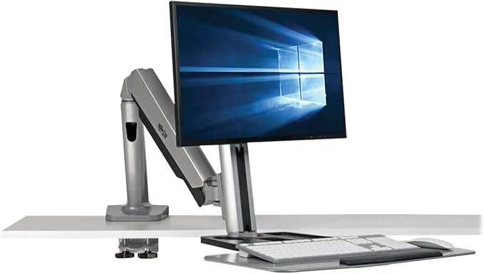 Tripp Lite Desk Mount for Sit Stand Desktop Workstation Height-Adjustable Standing Desk, Single Display (WWSS1332C)