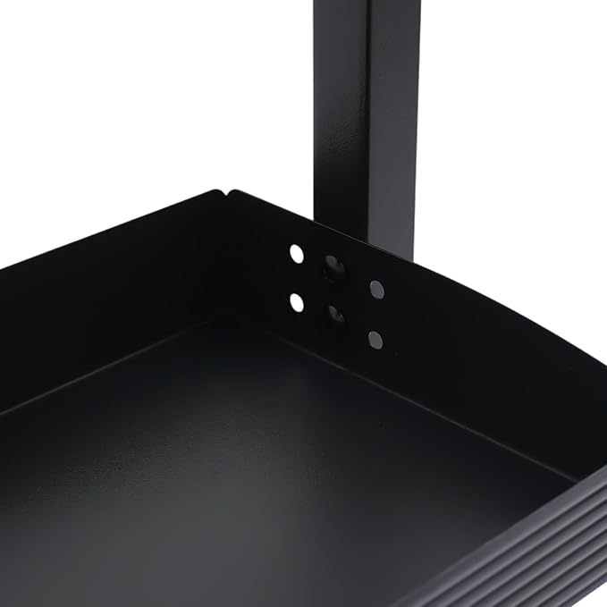 Clamp On Desk Shelf 2-Tier Shelving Unit for Office Desk Gaming Accessories,Tabletop Book Storage Rack for Top & Under of Desk (Black)