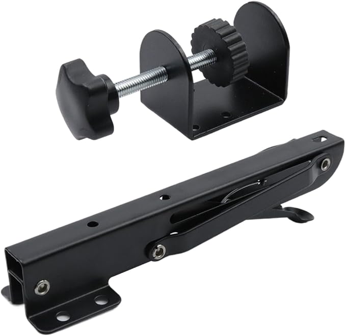 Bitray Desk Extender Clamp Bracket Foldable Bracket Desk Tray Bracket for Desk PC Keyboard Desk Keyboard Tray Black Punch Free Keyboard Tray Clamp Fits 0.5"-2.2" Thick