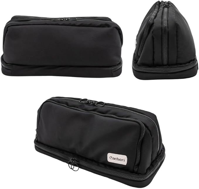 All in One Travel Toiletry Bag, Makeup Bag with Jewelry Compartment and Heat-Resistant Pocket for Hair Tools