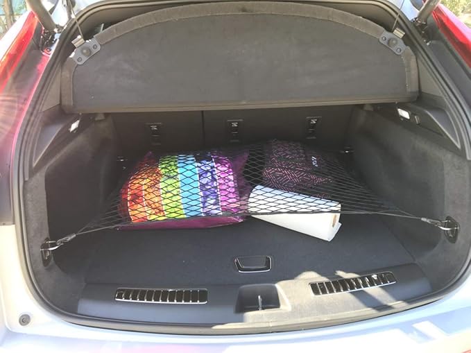 Floor Style Automotive Elastic Trunk Mesh Cargo Net for Cadillac XT4 2019-2025 - Premium Trunk Organizer and Storage - Luggage Net for Crossover