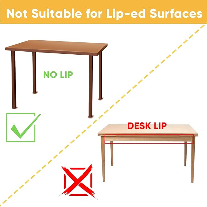 4 Pack Under Desk Hanging Shelf Drawer Organizer, Attachable Plastic Hidden Storage Tray, Easy Adhesive Mount Holder for Standing Tables, Office, Counters, Cabinets, Workstations - Black