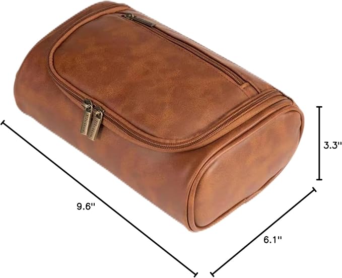 Personalized Small Toiletry Bag for Men,Minimalist Travel Toiletry Organizer Dopp Kit Water-resistant Shaving Bag for Travel Essentials,Travel Gifts For Men Unique