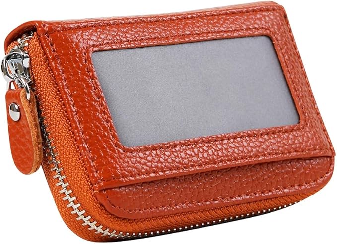 Women's RFID Blocking 12 Slots Credit Card Holder Leather Accordion Wallet