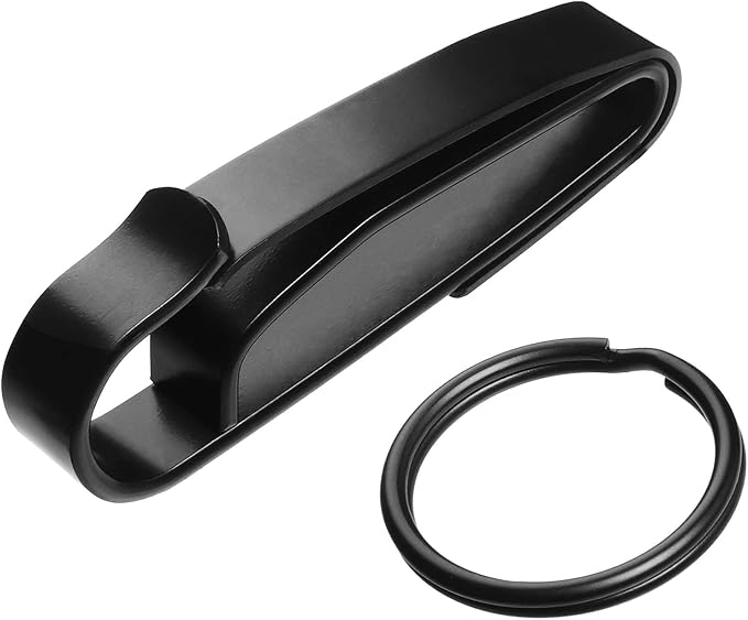 JOTOVO Tactical Stealth Key Ring Holder Special for Police and Fire Agencies Duty Belt, Double Side Quick Release Key Holder with Detachable Keyring (2.25-Inch Max)- 2 PACK