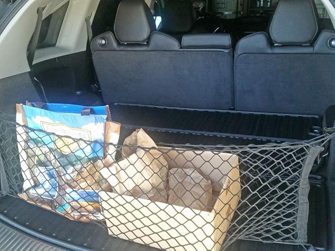 Rear Trunk Organizer Cargo Net for Acura MDX 2014–2020 – (2in1) Envelope/Floor Style Cargo Net for SUV–Premium Mesh Car Trunk Organizer Vehicle Carrier Storage–Compatible with MDX