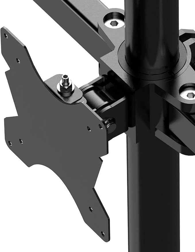 Rocelco Premium Triple Monitor Desk Mount - Standard Pattern Fits 13" - 27" LED LCD Flat Computer Screen - Three Articulated Full Motion Adjustable Arms - Grommet and C Clamp - Black (R DM3)